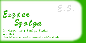 eszter szolga business card